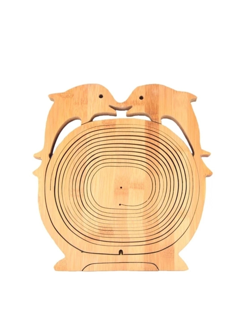 Bamboo Dolphin Trivet & Hot Pad Set - Natural